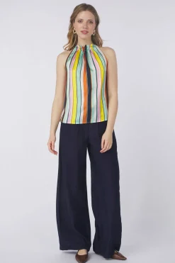 Fashion Pom Amsterdam Blouse Paradise Stripes Blue