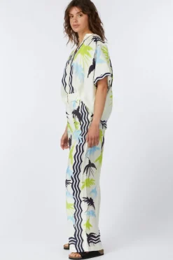 New Pom Amsterdam Broek Artisan Lime White