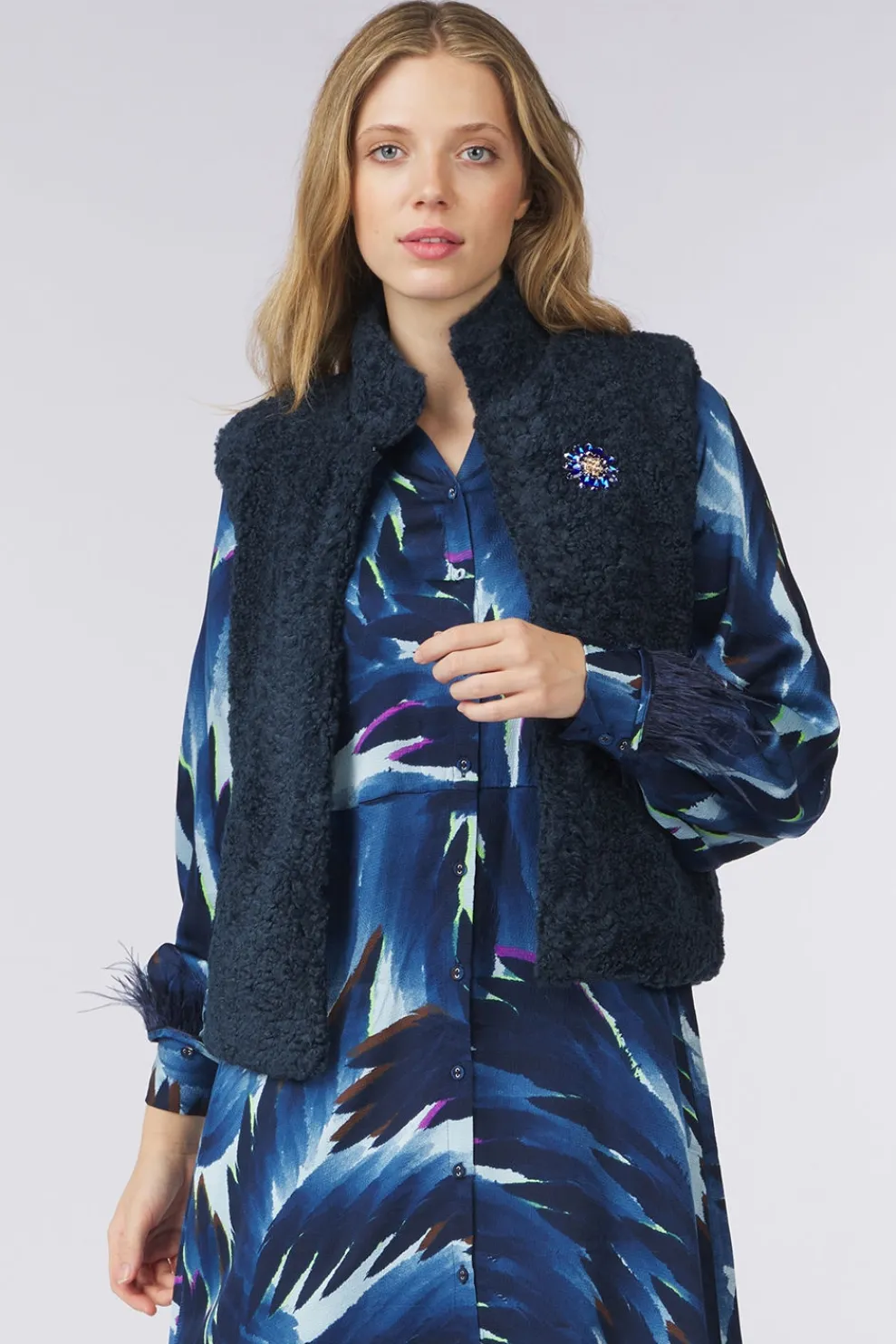 Gilet Teddy Love Navy-Pom Amsterdam Sale