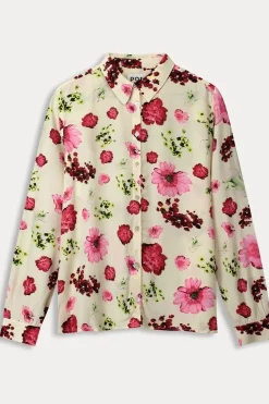 Clearance Pom Amsterdam Hemd Mila Bouquet Cream Pink