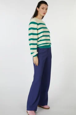 Sale Pom Amsterdam Trui Striped Fresh Green Blue