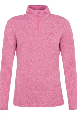 Clearance Protest Fleece Refabrizm 1/4 Zip Top Foxy Pink