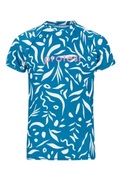 Best Protest Lycra Swirly Rashguard Surfing Blue