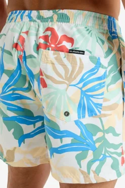 Fashion Quiksilver Zwemshort Surfsilk Solid Volley 16 White Blueweed