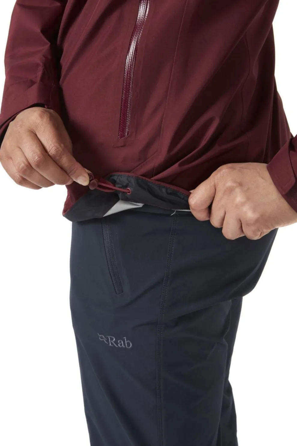 Outlet Rab Regenjas Namche Paclite Deep Heather