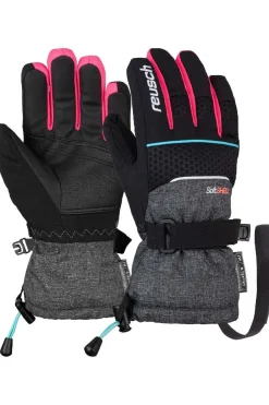 Clearance Reusch Handschoen Connor R-Tex Black / Black Melange / Knockout Pink