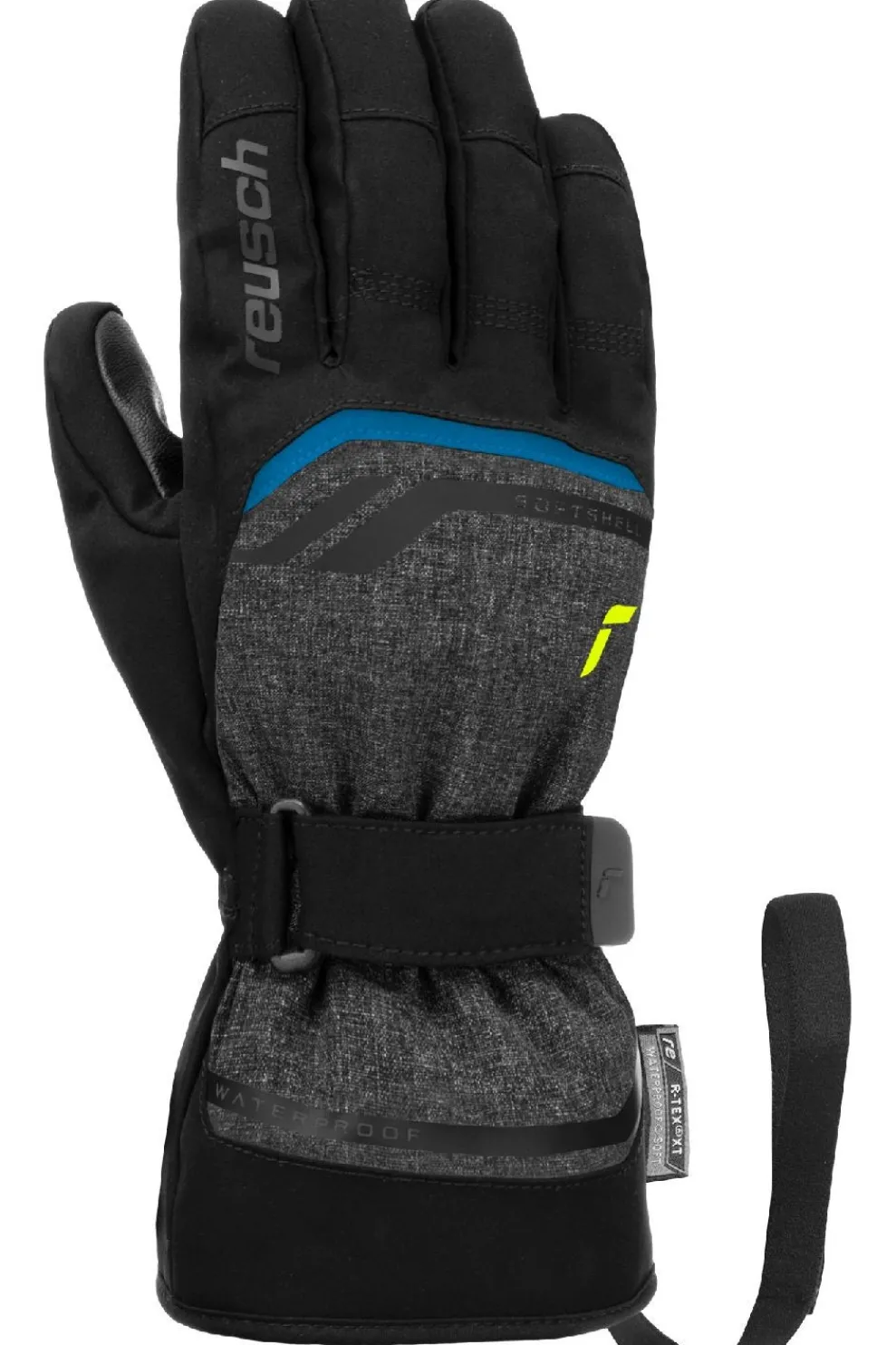 Sale Reusch Handschoen Primus R-Tex Xt Black Melange/Safety Yellow/Brilliant Blue