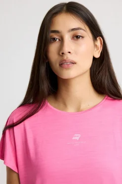 Best Röhnisch T-Shirt Motion Loose Tee Carmine Rose