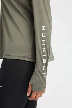 Discount Röhnisch T-Shirt Team Logo Long Sleeve Gunmetal Logo Emboss