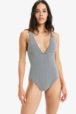 Discount Roxy Badpak Gingham Anthracite