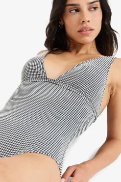 Discount Roxy Badpak Gingham Anthracite