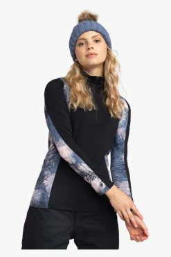 Fleece Daybreak Brushed Half Zip-Roxy Hot