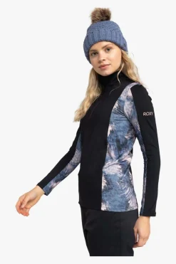 Fleece Daybreak Brushed Half Zip-Roxy Hot