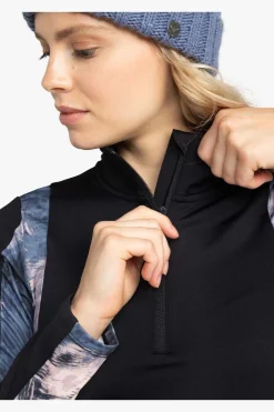 Fleece Daybreak Brushed Half Zip-Roxy Hot