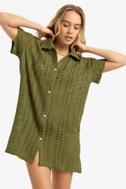 Fashion Roxy Jurk Chasin Sunset Loden Green