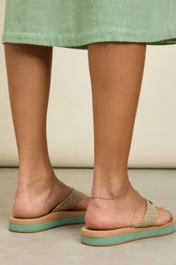 New Roxy Slippers Colbee Hi Sage