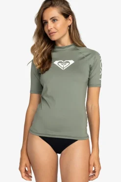 Fashion Roxy T-Shirt Whole Hearted Ss Agave Green