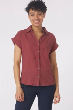 Fashion Royal Robbins Hemd Oasis Ss Shirt Wild Rhubarb