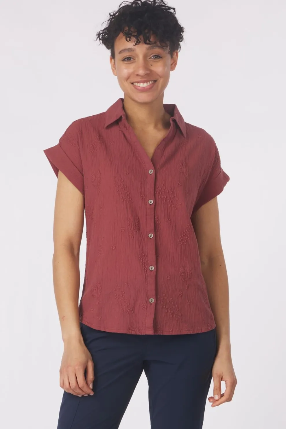 Fashion Royal Robbins Hemd Oasis Ss Shirt Wild Rhubarb