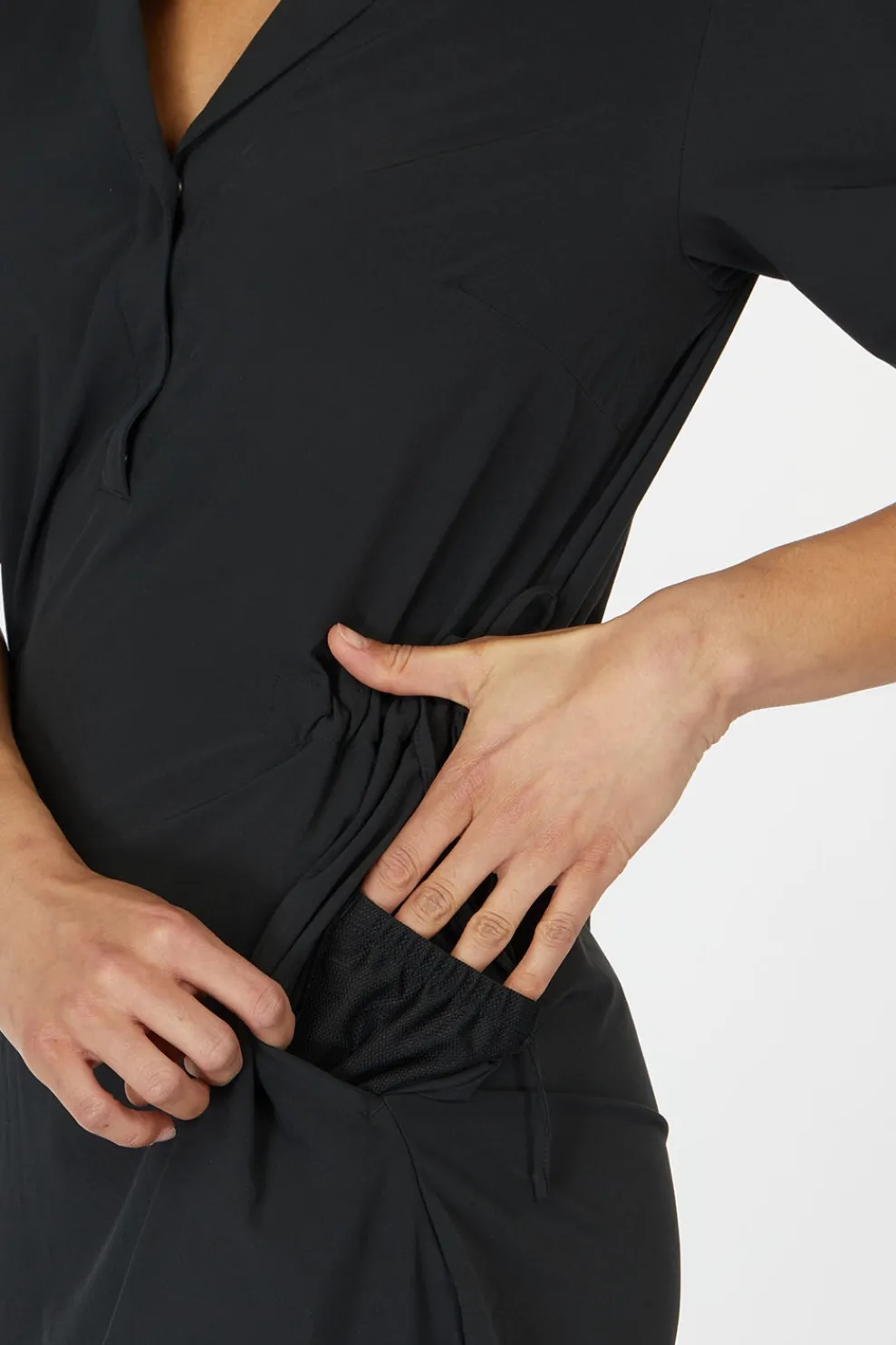 Hot Royal Robbins Jurk Spotless Traveller SS Jet Black