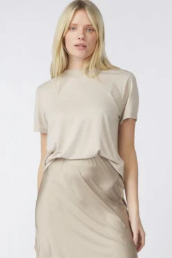 New Saint Tropez T-Shirt Hagasz Regular Plaza Taupe