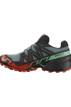 Clearance Salomon Trailschoenen Mens Speedcross 6 Gtx North Atlantic/Black/Cherry Tomato