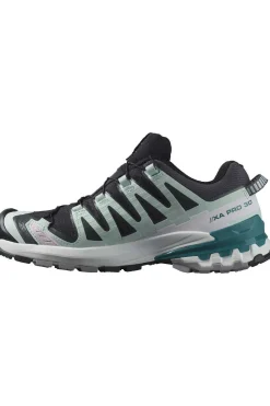 Clearance Salomon Trailschoenen Xa Pro 3D V9 Gore-Tex W Black/Bleached Aqua/Harbor Blue