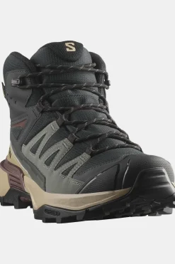 Discount Salomon Wandelschoenen Mens X-Ultra 360 Mid Gtx Phantom/Desert Tan/Rum Raisin