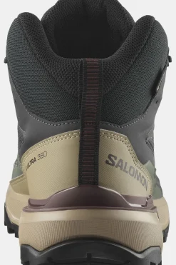 Discount Salomon Wandelschoenen Mens X-Ultra 360 Mid Gtx Phantom/Desert Tan/Rum Raisin