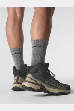 Discount Salomon Wandelschoenen Mens X-Ultra 360 Mid Gtx Phantom/Desert Tan/Rum Raisin