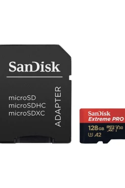 Accessoire Microsdxc Extreme Pro 128Gb 200/90 Mb/S - A2 - V30-Sandisk Hot