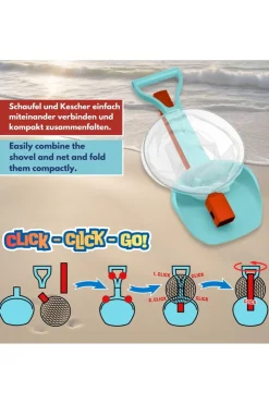 Online Schildkröt Speelgoed 2In1 Beachtoy light blue/mid brown