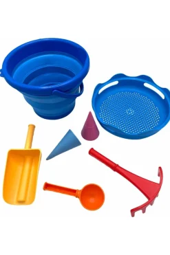 Speelgoed Schi 7In1 Sand Toys Folding Bucket Set Blue-Schildkröt Outlet