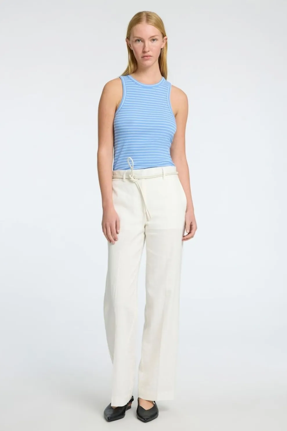 Clearance Selected Anna Striped Cornflower Blue