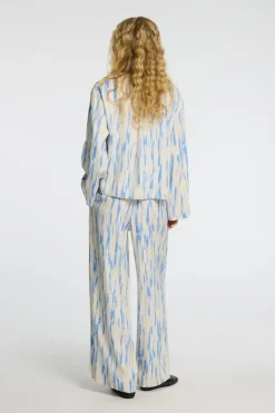 Best Selected Blouse Baela Ls Aop V-Neck Top B Birch Aop