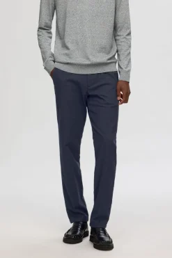 Fashion Selected Broek 175-Slim Miles Brushed Dark Sapphire