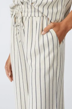 New Selected Broek Viva-Gulia Striped Sun Sandshell Stripes:Pin Stripe