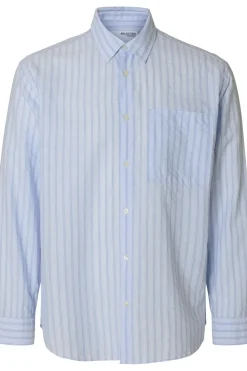 Clearance Selected Hemd Relaxwilfred Cashmere Blue