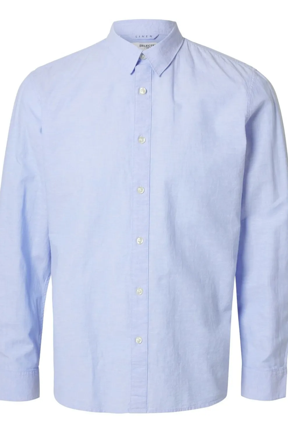 Clearance Selected Hemd Slimnew Cashmere Blue W. White