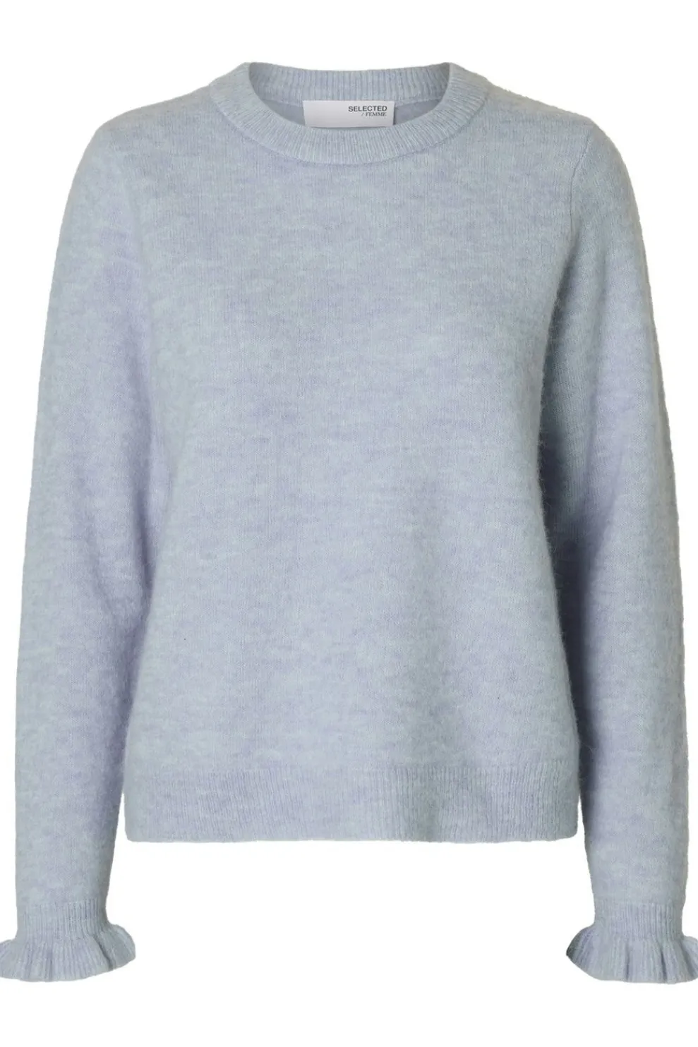 Sale Selected Trui Lulu Ls Frill Cuff Cashmere Blue