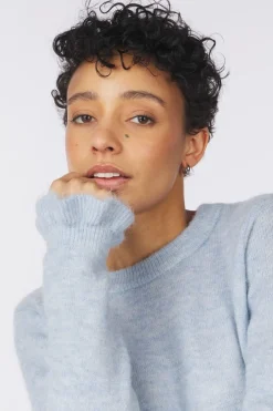 Sale Selected Trui Lulu Ls Frill Cuff Cashmere Blue