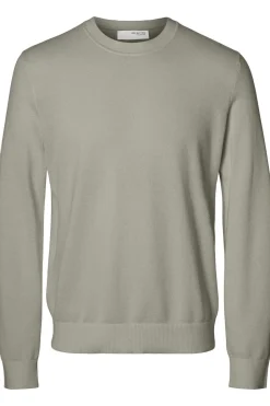 Outlet Selected Trui Mora Ls Structure Crew Neck Forest Night