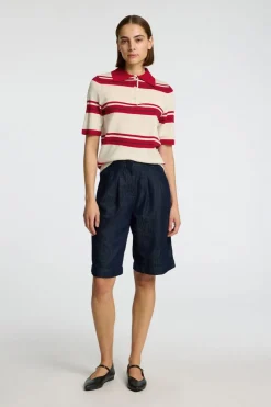 Outlet Selected Trui Thea 2/4 Birch W Savvy Red