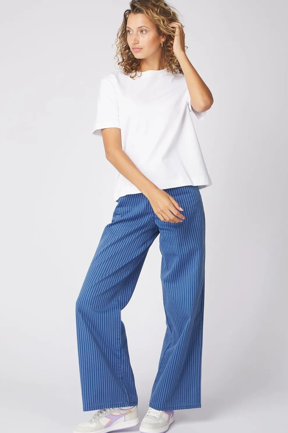 Outlet Selected T-Shirt essential Boxy Sky Captain