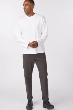 Clearance Selected T-Shirt Looseoscar Ls O-Neck Tee Asphalt