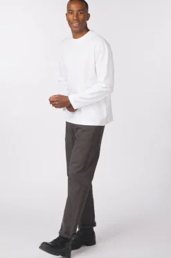 Clearance Selected T-Shirt Looseoscar Ls O-Neck Tee Asphalt