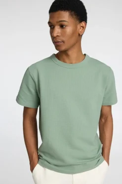 Discount Selected T-Shirt Sander Seersucker Iceberg Green
