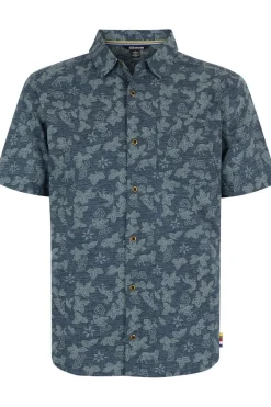 Online Sherpa Hemd Tiger Floral Ss Shirt Neelo Blue