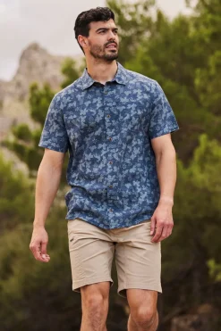 Online Sherpa Hemd Tiger Floral Ss Shirt Neelo Blue