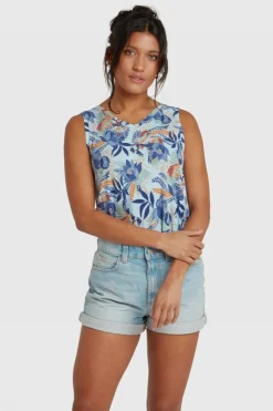 Outlet Sherpa Top Neha V-Neck Tank Top Seaport Blue Peacock